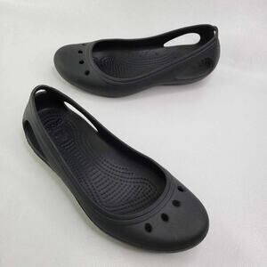 Crocs Kadee Ballet Flats Slip On Black Women's Comfort Shoes Size 8